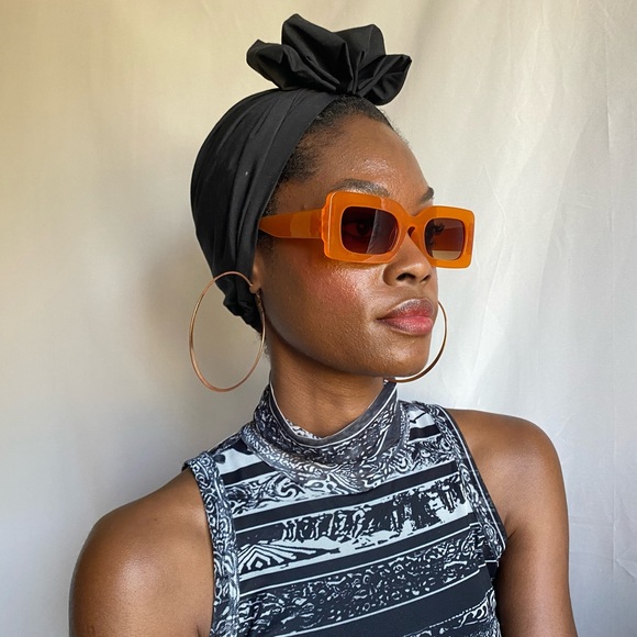 Orange jelly square sunglasses - Picture 1 of 5